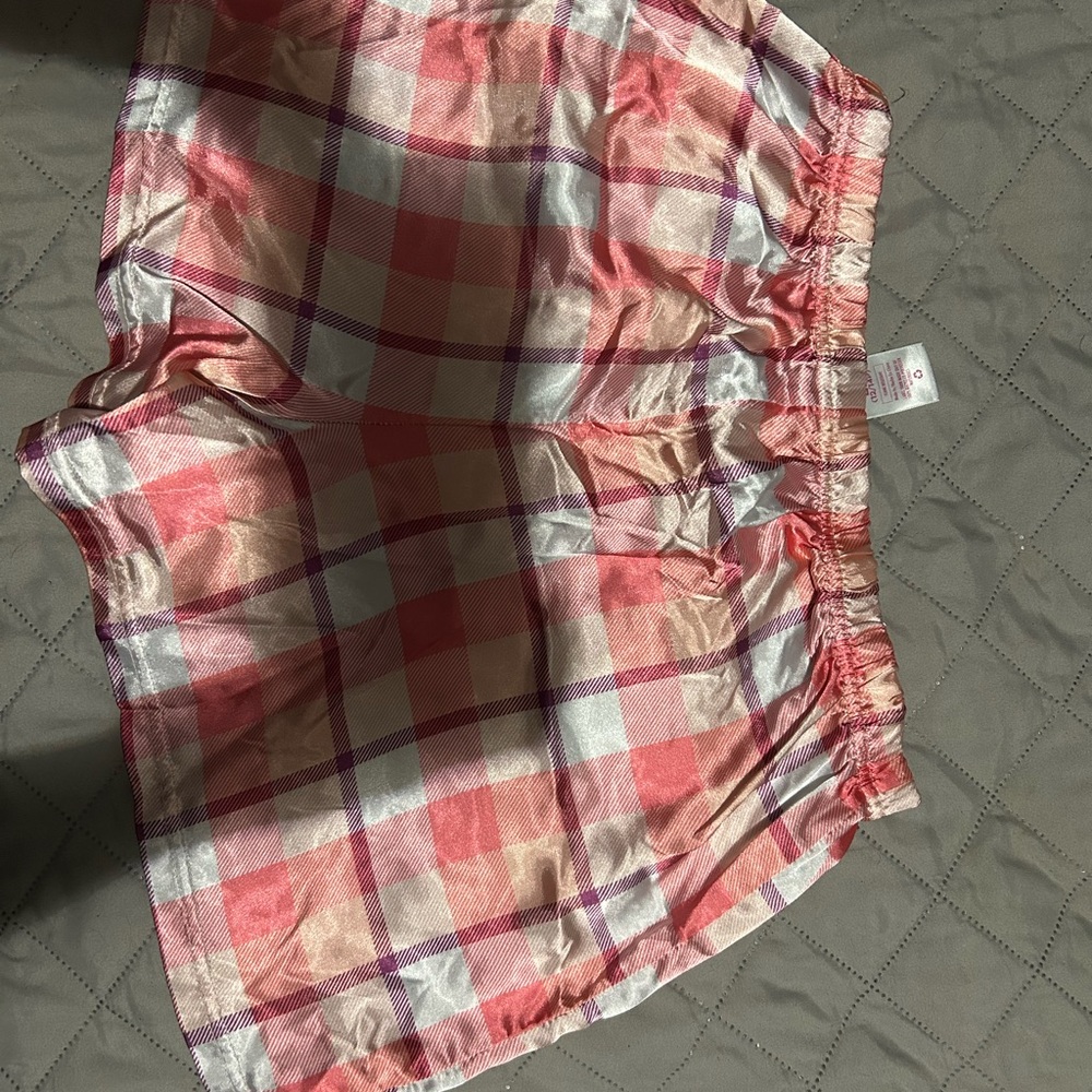 Plaid Pink and White Shorts